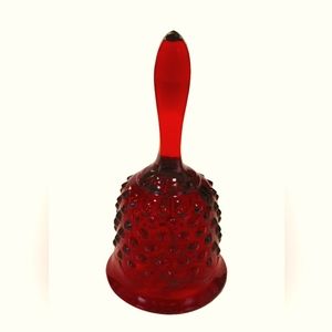 Fenton Vintage Antique hobnail ruby red glass bell